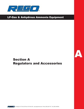 Section A Regulators and Accessories - GAMECO