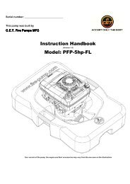 Instruction Handbook Model: PFP-5hp-FL - CET Fire Pumps MFG