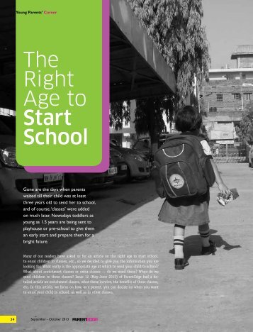 The Right Age to Start School