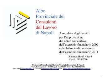 Albo Provinciale dei Consulenti del Lavoro - Ordine CDL Napoli