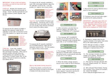 6/12V GOLD-PLUS Intelligent Battery Tester Operating Manual This ...