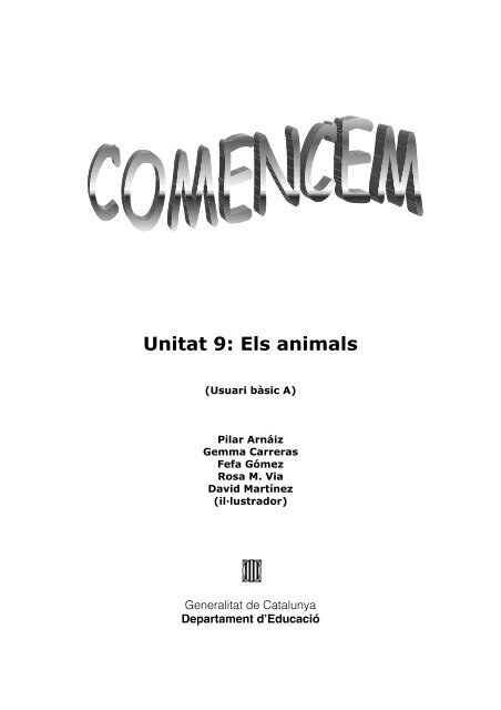 Unitat 9: Els animals - Xtec