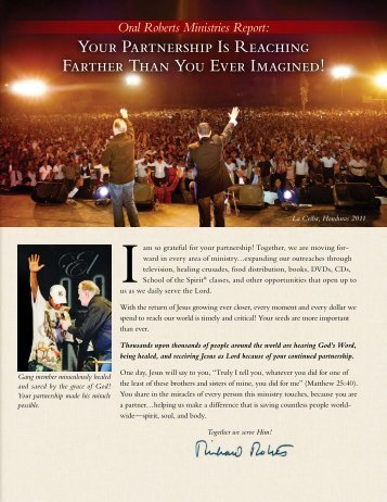 download the 2011 Partner Report (pdf) - Oral Roberts Ministries