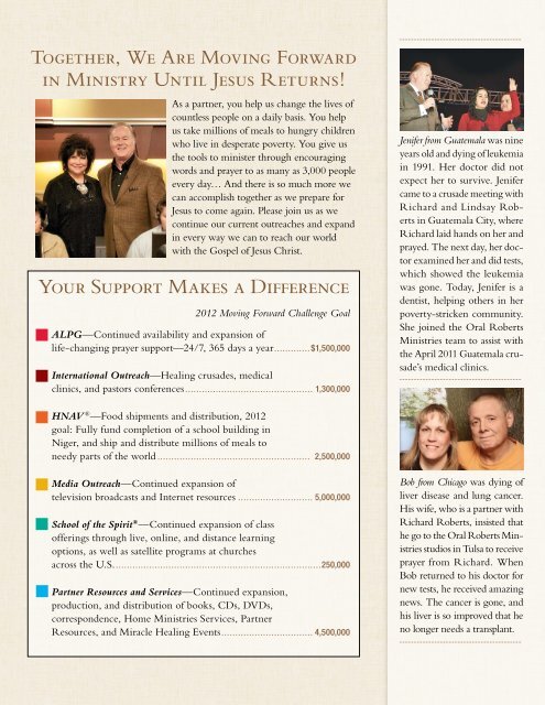 download the 2011 Partner Report (pdf) - Oral Roberts Ministries