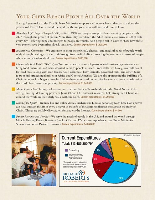 download the 2011 Partner Report (pdf) - Oral Roberts Ministries