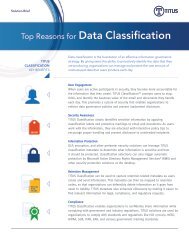 Top Reasons for Data Classification - TITUS