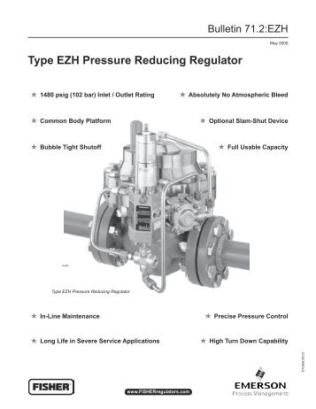 Type EZH Pressure Reducing Regulator - Control Southern Inc.