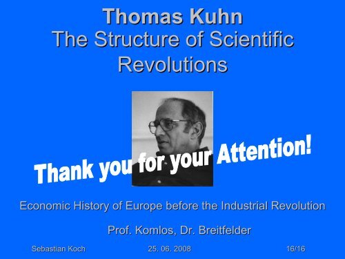 Thomas Kuhn - Economic History