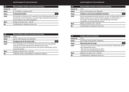 STUDIEREN Ab 50 WINTERSEMESTER 2010 / 11 - Otto-von ...