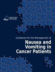 Nausea and Vomiting Full - Cancer Care Nova Scotia