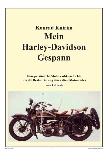 Mein Harley-Davidson Gespann - Private Geschichten von Konrad ...