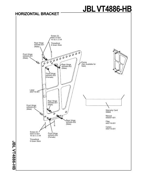 JBL VT4886 - AV-Projektering