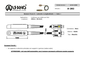 Sensore Forza G Â« Laterale e Longitudinale Â» Â« Auto Â» - Alfano