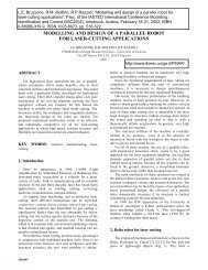 modelling and design of a parallel robot for laser-cutting