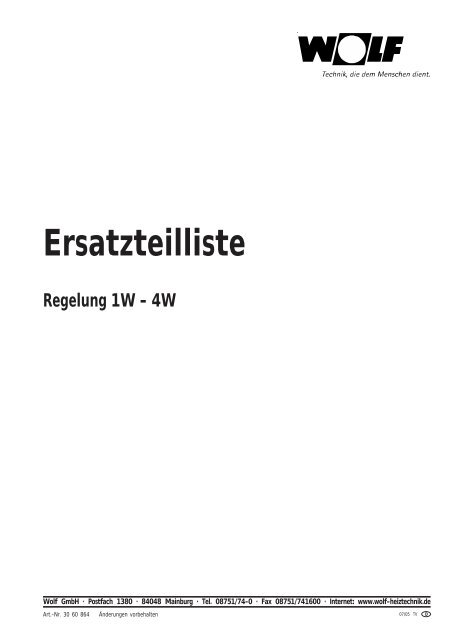 Ersatzteilliste - Wolf