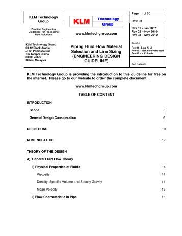Engineering Design Guideline Piping Material Selection Engineering Design Guideline Piping Material Selection