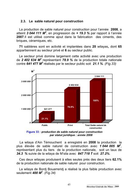 Bilan des ActivitÃ©s MiniÃ¨res, annÃ©e 2008 - MinistÃ¨re de l'Ã©nergie et ...