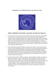 the camlr convention and the antarctic treaty - CCAMLR