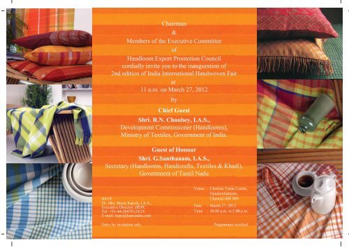 Invitation 2 copy - Handloom Export Promotion Council