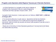 Progetto carta Operatore della Regione Toscana ... - Fimmgfirenze.org
