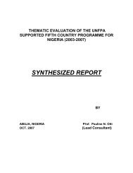 SYNTHESIZED REPORT - UNFPA Nigeria