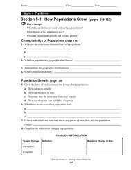 Section 5-1 How Populations Grow (pages 119-123)