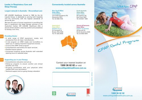 CPAP Rental Program - Air Liquide Healthcare Australia