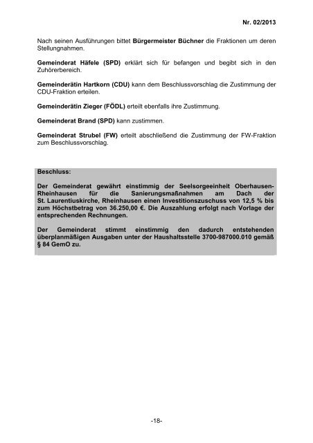 Protokoll GR 18.02.2013 Ã¶ffentlich - Oberhausen-Rheinhausen