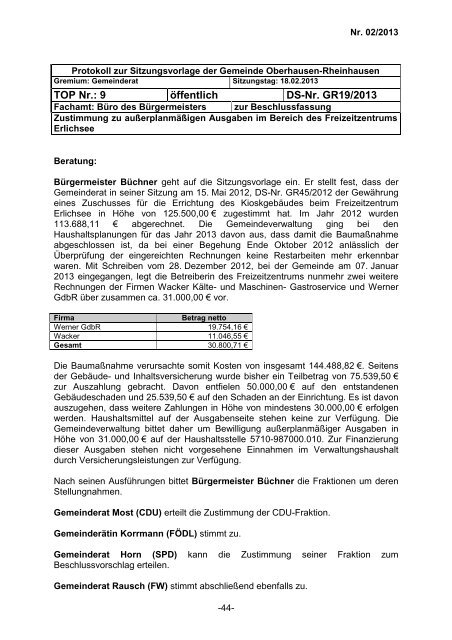 Protokoll GR 18.02.2013 Ã¶ffentlich - Oberhausen-Rheinhausen