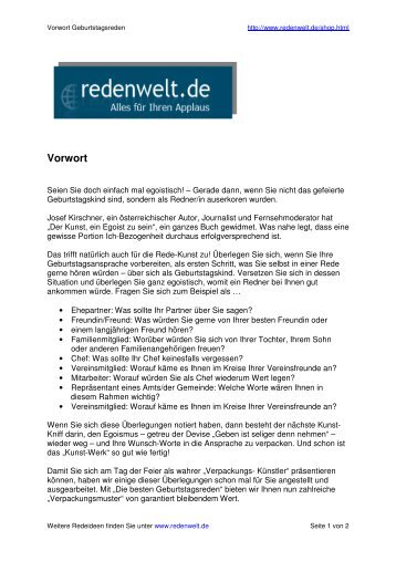 Geburtstagsreden Geburtstagsreden