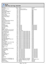 Musik 9362 Titel, 32,5 Tage, 62,90 GB - Kontrabassbau