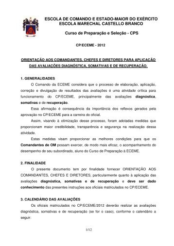 ESCOLA DE COMANDO E ESTADO-MAIOR DO EXÃRCITO ...
