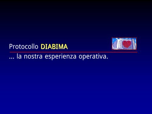 Terapia insulinica intensiva nella fase acuta - Anmco