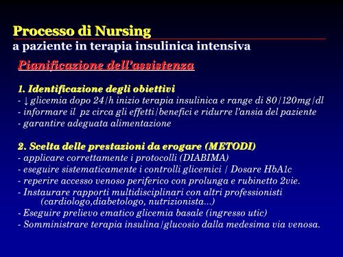 Terapia insulinica intensiva nella fase acuta - Anmco