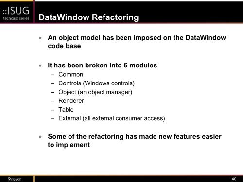 PowerBuilder 11 Preview Techcast Series - Sybase