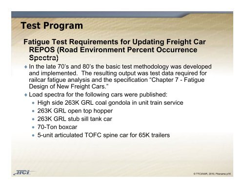 AAR/ARCI Freight Car Fatigue Task Force II - Marts-rail.org