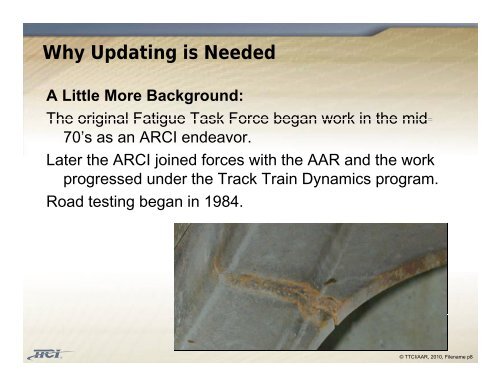 AAR/ARCI Freight Car Fatigue Task Force II - Marts-rail.org