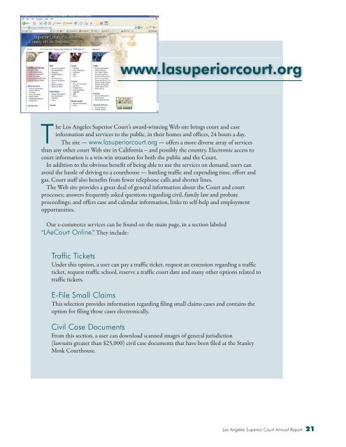 2008 Annual Report - Superior Court of California - County of Los ...