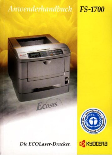 FS-1700/FS-3700 Anwenderhandbuch - Kyocera