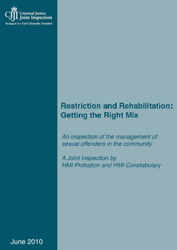 Restriction and Rehabilitation: Getting the Right ... - Ministry of Justice