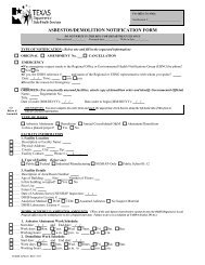 asbestos/demolition notification form - Texas Department of State ...