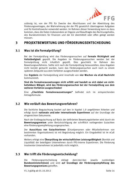 Instrumentenleitfaden Kooperative F&E-Projekte - FFG