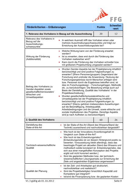 Instrumentenleitfaden Kooperative F&E-Projekte - FFG