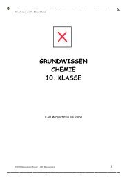 GRUNDWISSEN CHEMIE 10. KLASSE - LSH Marquartstein