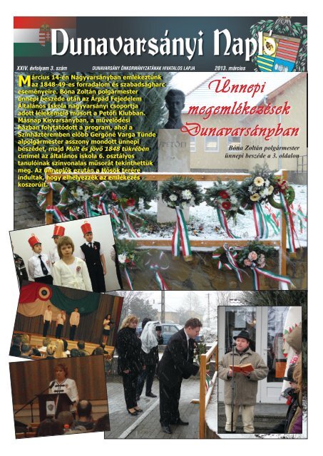 DunavarsÃ¡nyi NaplÃ³ 2013 mÃ¡rcius