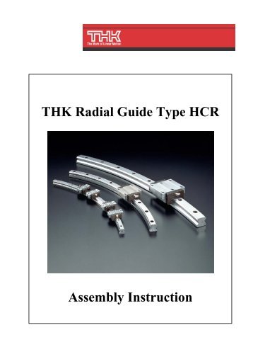 THK Radial Guide Type HCR Assembly Instruction
