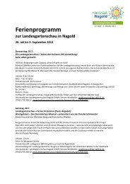 Ferienprogramm zur Landesgartenschau in Nagold