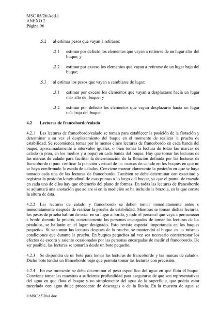 OMI COMITÃ DE SEGURIDAD MARÃTIMA 85Âº periodo de sesiones ...