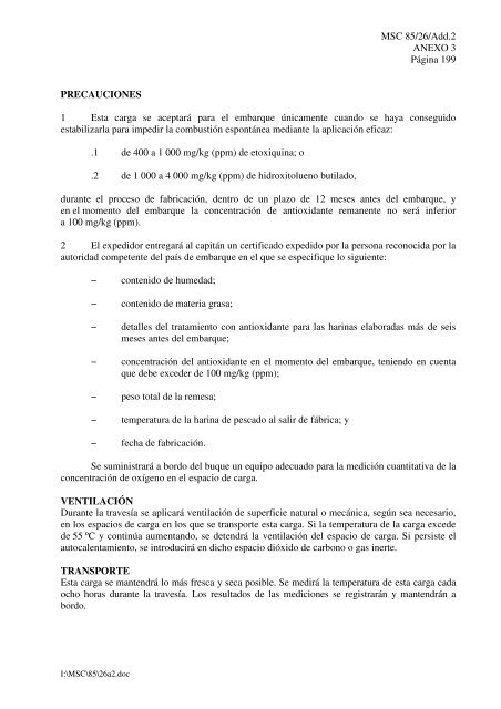 OMI COMITÃ DE SEGURIDAD MARÃTIMA 85Âº periodo de sesiones ...