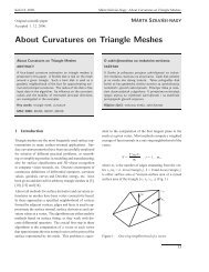 About Curvatures on Triangle Meshes